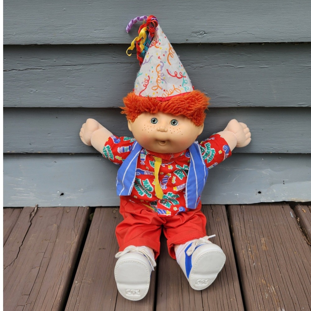 Cabbage Patch Kids First‎ Edition Doll Red Hair Birthday Party 1990 14in